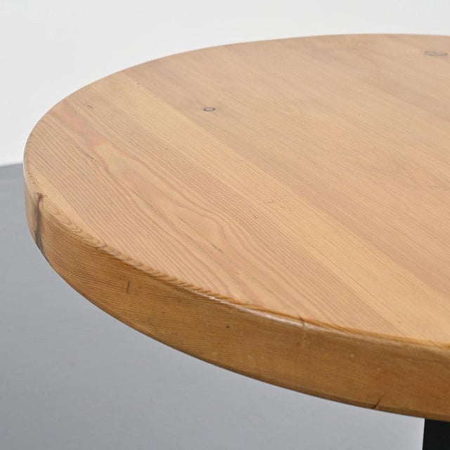Wood Hotel Les Trois Arcs Table attributed to Charlotte Perriand, 1960s For Sale - Image 7 of 16