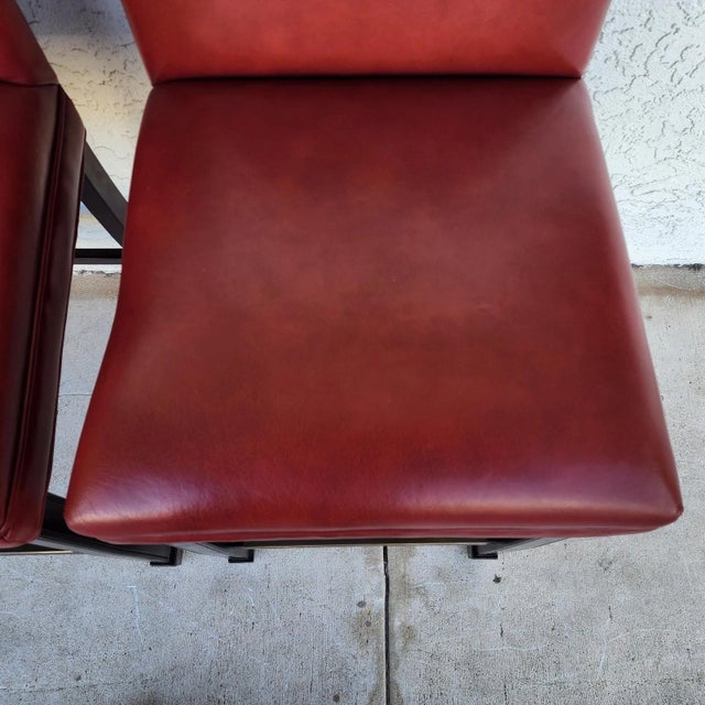 Designer Leather Barstools by Joseph Pubillones Interiors For Sale - Image 13 of 18
