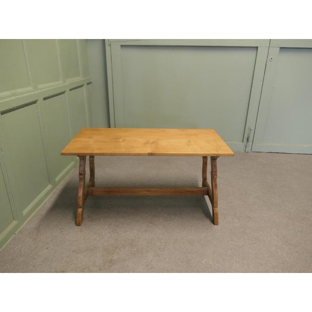 Spanish Blonde Oak Coffee Table, 1930 For Sale - Image 3 of 8