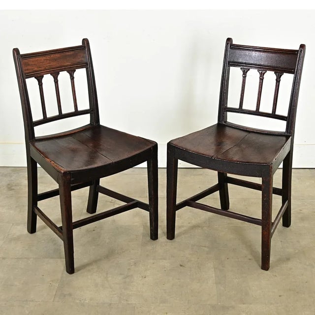English 18th Century Pair of Georgian Side Chairs For Sale - Image 10 of 12