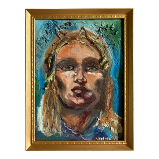 "Lady Liberty", Original Oil Painting, Figurative Art, Framed For Sale