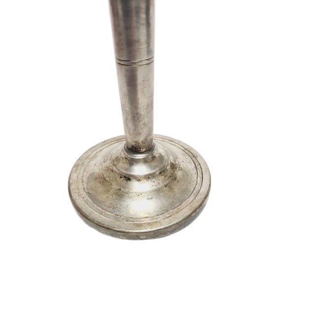 Metal Swedish Art Deco Fluted Vase, 1930s For Sale - Image 7 of 8