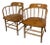 Pair of Vintage Boling Chair Company Wooden Club Captains Chairs For Sale