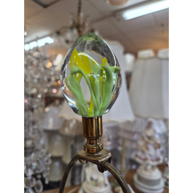 Glass 1960s St. Clair Paperweight Glass Company Lamp For Sale - Image 7 of 9