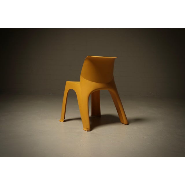 Sculptural Monobloc Chair in Yellow ABS Plastic, 1970s For Sale - Image 4 of 10