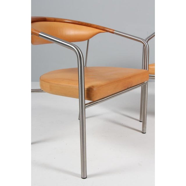 Metal Chairman Armchair in Leather by Henrik Tengler, 2010s For Sale - Image 7 of 10