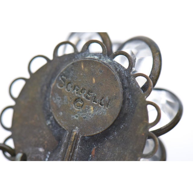 Metal Vintage Sorrelli Swarovski Crystal Dangle Clip on Earrings, 1980's, Signed, Pair For Sale - Image 7 of 7