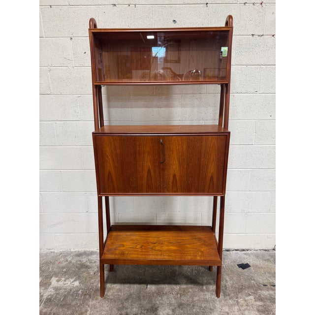 Mid-Century Modern Mid Century Kurt Ostervig Style Teak Secretary Bookcase For Sale - Image 3 of 11