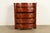 1950s Century Furniture Georgian Carved Flame Mahogany Serpentine Front Five-Drawer Highboy Dresser | Circa 1950s For Sale - Image 5 of 15