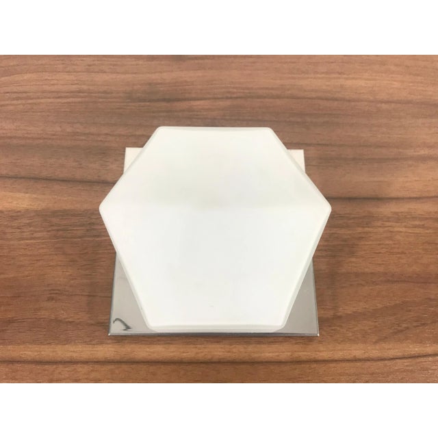 Metal 1970s Mid-Century Opaline Glass Wall Lamp by Limburg, Germany For Sale - Image 7 of 9