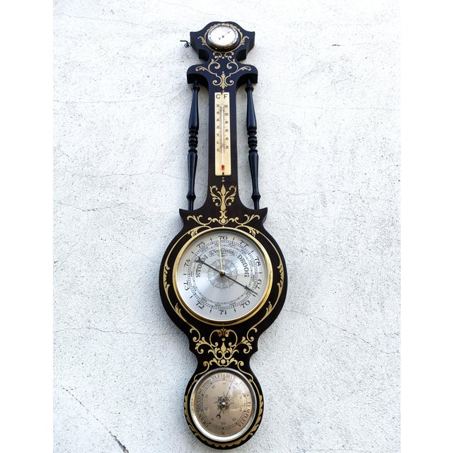 1980s Vintage Barometer / Thermometer / Igrometer in Wood For Sale - Image 5 of 18