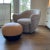Rene Cazares Sphere Ottoman in Leather For Sale - Image 9 of 12