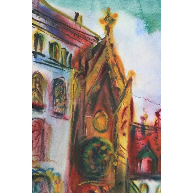 1960s Malda Muizule, Old City, 1965, Watercolor on Paper For Sale - Image 5 of 8