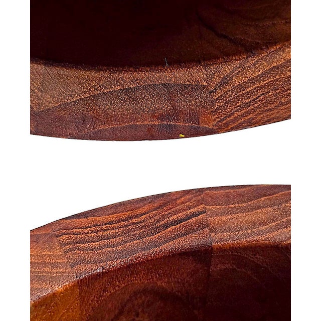 Chestnut 1960s Jens H Quistgaard "Tulia" Staved Teak Bowl For Sale - Image 8 of 12