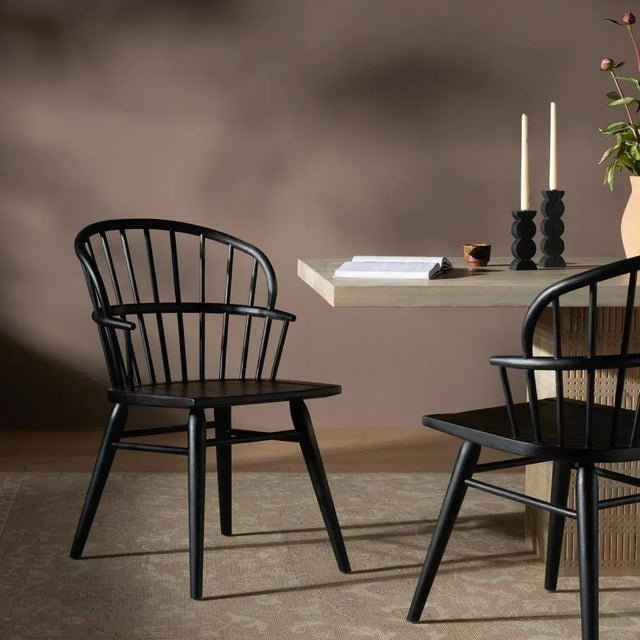 Four Hands Connor Dining Chair, Black Ash For Sale - Image 4 of 12