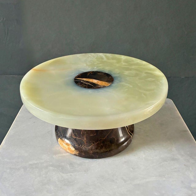 Fruit Bowl Plate in Onyx and Marble by Forzini For Sale - Image 6 of 10