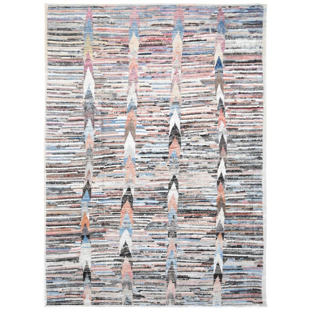 Textile Hand-Knotted Afghan Moroccan Rug 8'5"x11'6" For Sale - Image 7 of 7