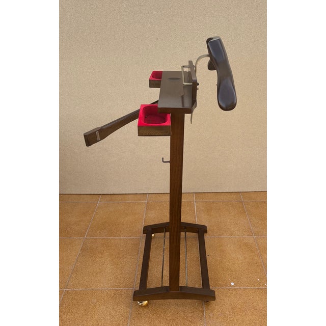 Mid 20th Century Wooden Valet Stand with Hanger and Storage Trays For Sale - Image 11 of 12