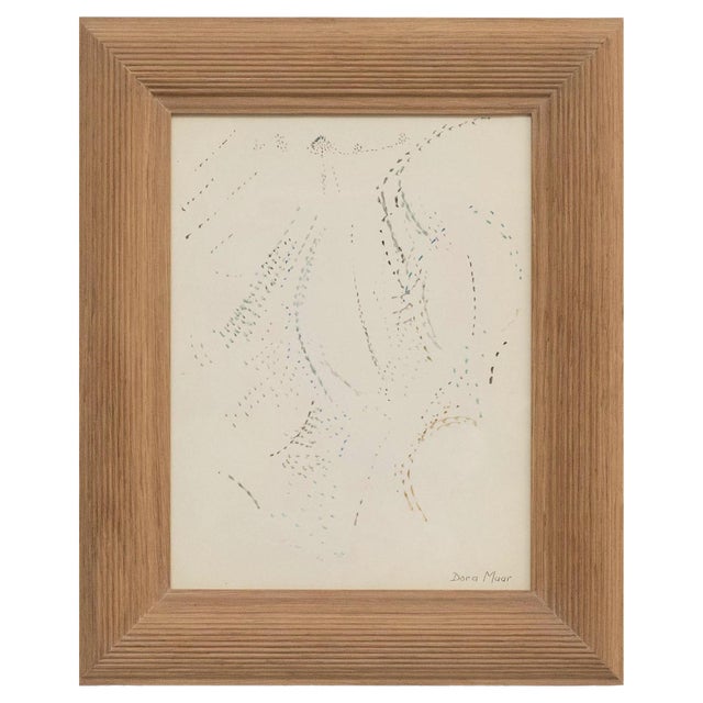 Dora Maar, Pointillist Surrealist Landscape, Paper, Framed For Sale