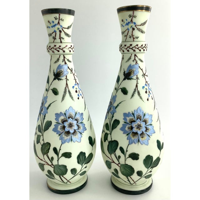 Rare Antique Pair Franz Pallme-Koenig Vases, Large 18", Signed, Pre-1887, Czech, Victorian For Sale - Image 9 of 12