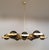 Metal 21st Century Honeycomb Natural Brass Smoky Murano Chandelier by Fabio LTD For Sale - Image 7 of 7