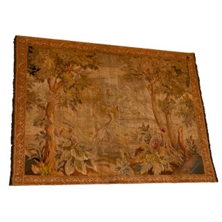 19th Century Antique French Countryside Tapestry For Sale