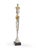 Silver plated casting marble plinth 33.5h x 5w x 5d