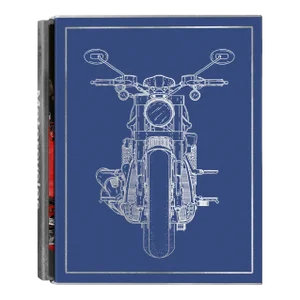TASCHEN Books, "Ultimate Collector Motorcycles" Collector's Edition, limited, aluminum print cover tipped into a leatherette-bound spine