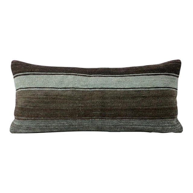Bohemian Long Turkish Kilim Bedding Pillow Cover 17'' X 39'' For Sale