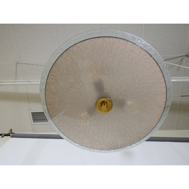 Mid-Century Three-Light Ceiling Lamp in Textured Glass, 1950s For Sale - Image 13 of 16