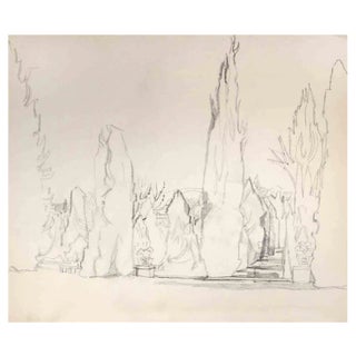 Reynold Arnould, Landscape, Drawing on Paper, Mid-20th Century For Sale