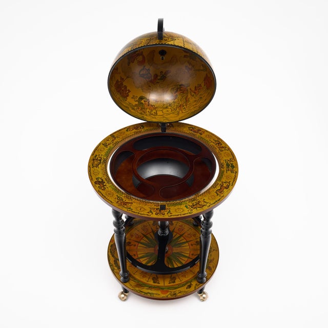 Italian Mid-Century Globe Bar Cart, Circa 1950 For Sale In Austin - Image 6 of 9