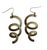 Vintage 1980’s Brass Serpentine Style Earrings, A Pair For Sale - Image 4 of 4