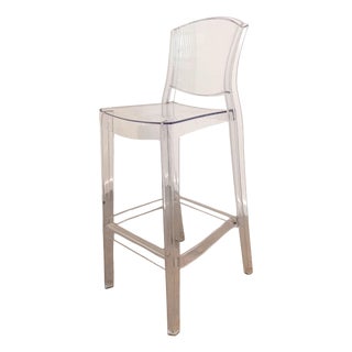 Dibi Bar Stool in Clear Acrylic For Sale