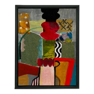 Framed Original Contemporary Abstract Mixed Media Art by Michael Sanchez For Sale