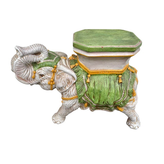 Mid 20th Century 1960s Vintage Italian Terracotta Elephant Plant Stand Statue For Sale - Image 5 of 12