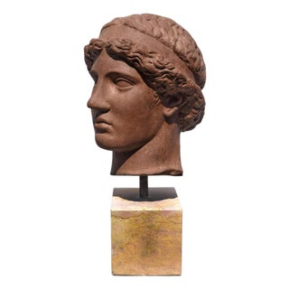 Terracotta Head of Athena Lemnia by Phidias, Italy, 1900s For Sale