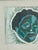 1970s Framed Contemporary Figurative Portrait Print in Blue and Green. For Sale - Image 10 of 10