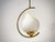 Mid-Century Modern Opaline Glass and Brass Pendant, Sweden, 1950s For Sale - Image 9 of 11