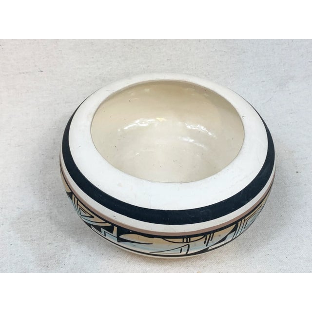 Rustic Vintage Navajo Pottery Bowl For Sale - Image 3 of 12