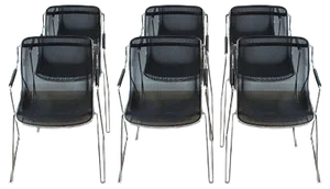 Penelope Stacking Armchairs by Charles Pollock for Castelli, 1984, Set of 6