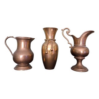 Antique Art Noveau Vases, France, 1920, Set of 3 For Sale