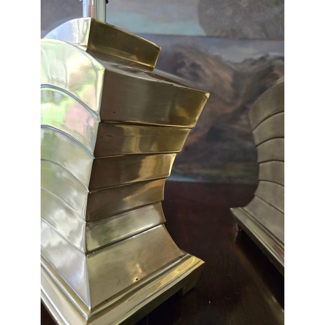 Vintage Mid Century Modern Jonathan Adler Style Lamps - a Pair For Sale - Image 10 of 10