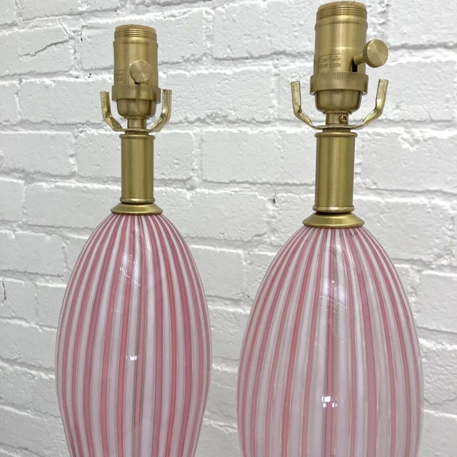 Dino Martens Murano Glass Table Lamps - a Pair For Sale - Image 4 of 8