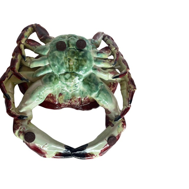 1950s French Majolica Palissy Ware Crab Tureen For Sale In Dallas - Image 6 of 6