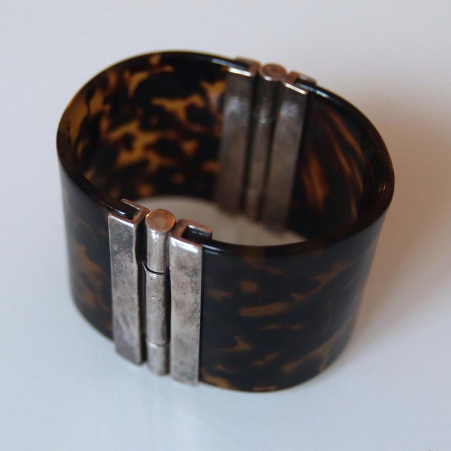 Brown Vintage Faux Tortoise Cuff Bracelet from Ralph Lauren, 1980s For Sale - Image 8 of 8