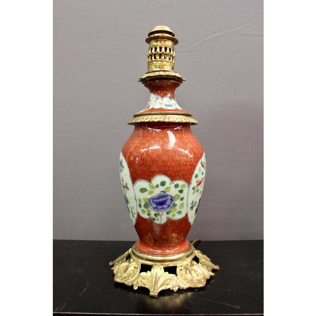 Porcelain Lamps with Chinese Decoration and Gilt Bronze Frame, 1890s, Set of 2 For Sale - Image 13 of 17