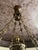 Metal Vintage French Neoclassical / Empire Style Gilt Bronze Chandelier With Tortoiseshell Patterned Bowl and Translucent Glass Shades For Sale - Image 7 of 7
