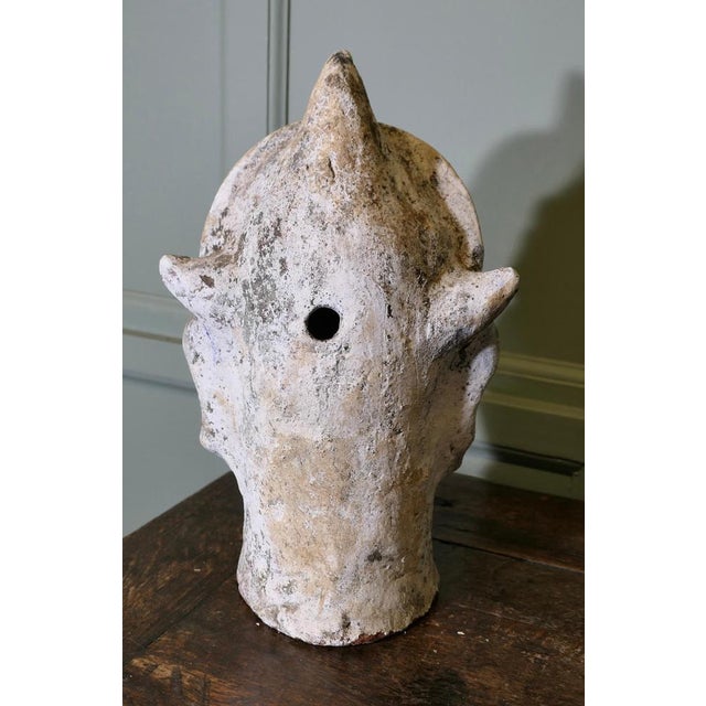 Gold Large Indian Terracotta Tent Pole Tops, Set of 2 For Sale - Image 8 of 16