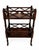 2020s Traditional Two-Tier Plantation Cherry Side Table With Casters & Fretwork Detail For Sale - Image 5 of 6